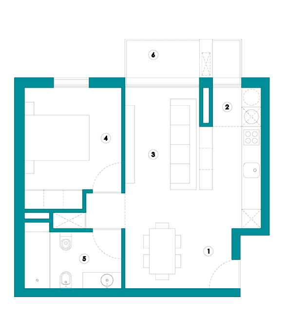 Planta Tipo DB, desenho técnico