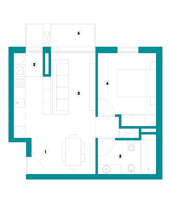 Planta Tipo BC, desenho técnico